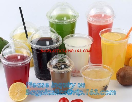 China 600ml PET plastic cup with lid for juice,Food grade 12oz 375ml cold drink transparent biodegradebale PET disposable plas factory