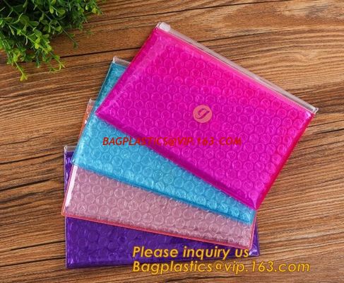 China Bubble k bag/bubble slider bag/bubble zipper bag customize color size printing,Bubble Padded Bag EPE/PO Film Bag E factory