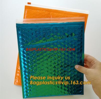 China Flat Envelopes Zip lock Bubble Bag, Low Price Most Popular Bubble Slider Bag,Plastic PE Material Mailer Slider Air Ziplo factory