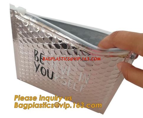 China color zipper slider bubble bag cosmetic bag,Bubble Padded Zipper Bag Swimming Pool Cover Underfloor Mat bagplastics pac factory