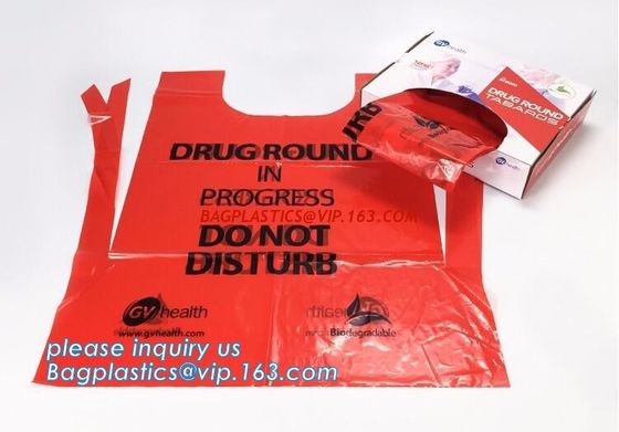 China Medical disposable aprons for doctor, LDPE coated biohazard apron,Surgical Apron, Logo Printed Disposable medical Plasti factory