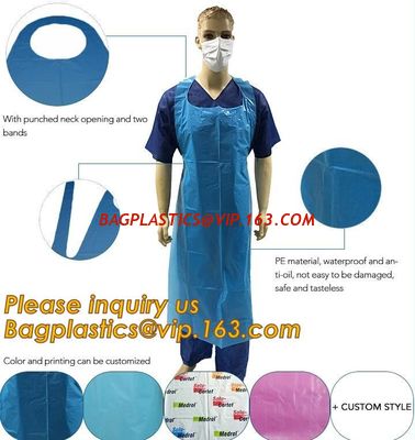 China Clear Medical Disposable Polythene Apron,Medical Disposable PE Apron,Medical Colored Disposable PE Apron For Hospital factory