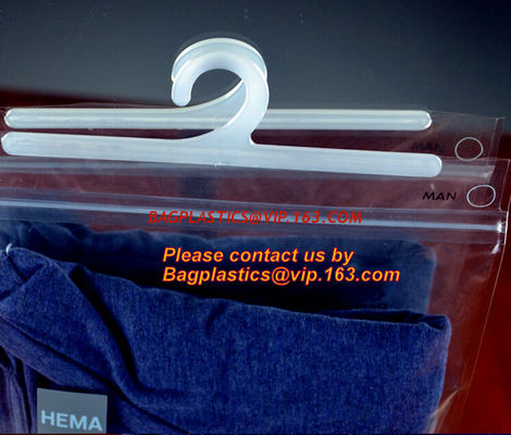China VINYL HANGER HOOK BAGS, UNDERWEAR PACKING, HANGER HOOK PLASTIC BAGS, HANGER ZIPPER BAGS, HANGER SLIDER BAGS BAGPLASTICS factory
