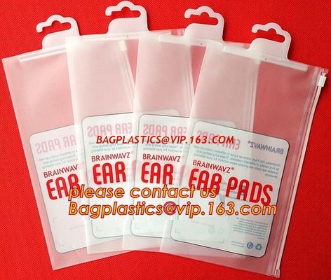 China PVC customized hanger zipper bag/rigid handle zipper bag/hook handle polybag,Hanger Hook PVC Plastic Bag For Clothes factory