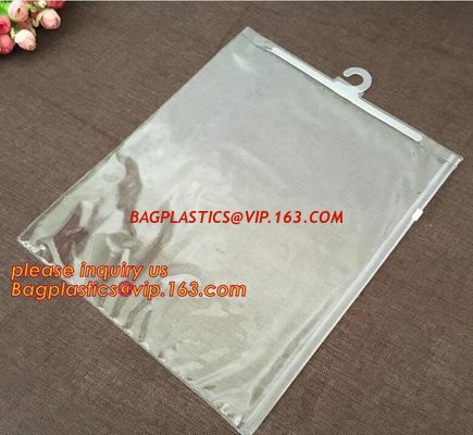 China underwear packaging hanger plastic,Slider Zipper Hanger Hook Bag For Men's Box / Underwear Packaging bagplastics bagease factory