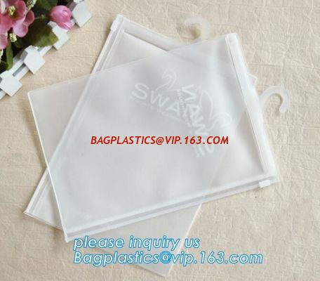 China PVC bag/PVC hook bag /PVC hanger bag for Underwear pack,PVC Plastic Packing Zipper Bag With Hanger clear bag hanger factory