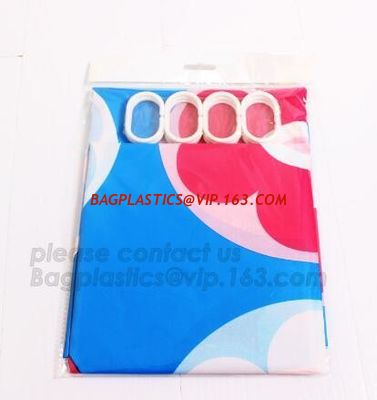 China waterproof Eco-friendly Shower Curtain, PEVA materails Shower Liner, Waterproof Polyester Shower Bath Curtain bagease factory