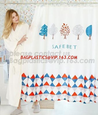 China Color Changing Shower Curtain, Polyester 3D CURTAIN, kids shower curtain,Home goods pure white shower curtains with plas factory