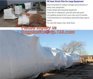 China biodegradable shrink wrap 200 mic construction industrialJumbo construction industrial uv shrink wrap for yacht covering factory