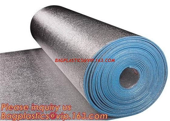 China Aluminum foil coated with 3mm EPE foam for thermal insulation,Thermal break foil covered foam insulation board,bagease factory