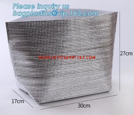 China Reusable aluminium foil thermal insulation material cooler bag foPromotional 420D Polyester Insulation Picnic Cooler Bag factory