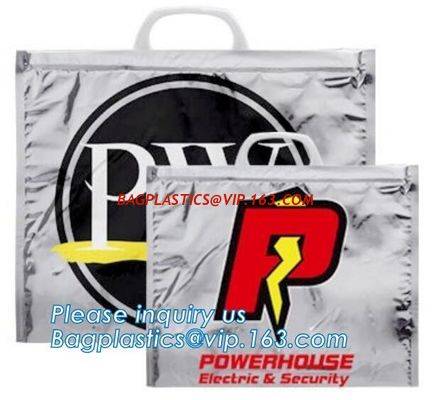 China Promotional Aluminium Extra Large Thermal Cooler insulated tote bags with zipper,Custom Logo cooler bag for food bagease factory