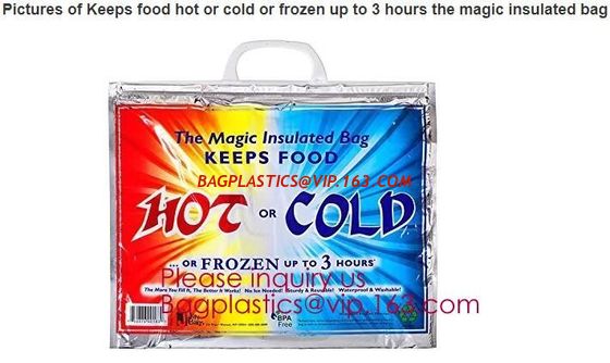 China Aluminum Foil Cooler Bag Thermal Bag for Fruit Chocolate Frozen Food Delivery,Cooler Bag 4inches, 6inchs, 8inchs, 10inch factory