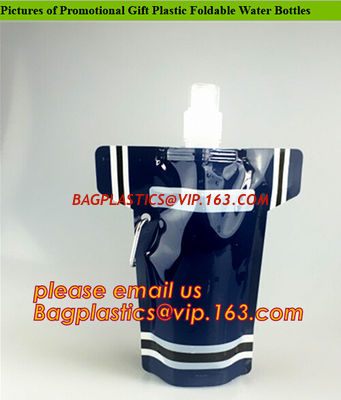 China Soft Foldable Water Bags Sports Bottle Drinking Water Bag,500ml Foldable Flexible Water Bag Customized Collapsible Reusa factory