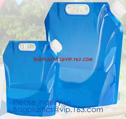 China 1 Gallon 4L foldable plastic bottle bag Foldable water bag,logo printed foldable water bottle bag,Reusable Outdoor Water factory
