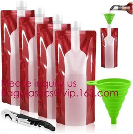 China Foldable wine bag portable reusable plastic wine bottle pouch,wine bottle pvc custom packaging bag,vodka,wine,spirit factory