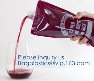 China Red wine,Milk beverage spout bag self-standing sealing bag,bag with spout cosmetic spout bag bag in box spout,bagease pa factory