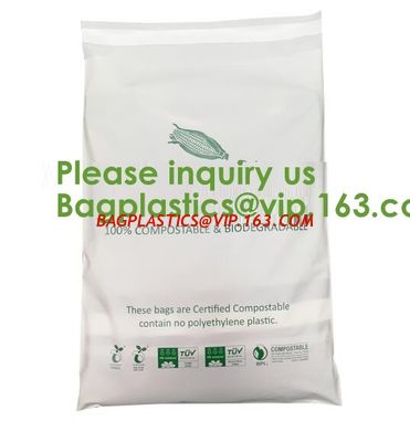 China EN13432 100% Bio Degradable Mailing Bags Custom PLA PBAT Compostable Courier Bags,Eco Reusable Recycle Compostable Mail factory