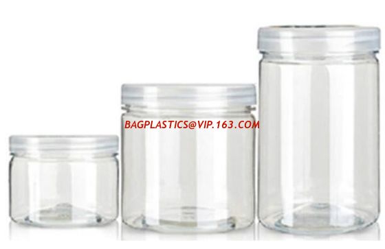 China 150ml 180ml pet plastic bottle container for candy COOKIEs food packaging,250ml 500ml PET plastic container bottle jar f factory