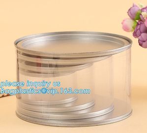 China PET Jar 85mm neck size food grade clear PET plastic Can screw type with aluminium easy open endsPackaging plastic can 25 factory