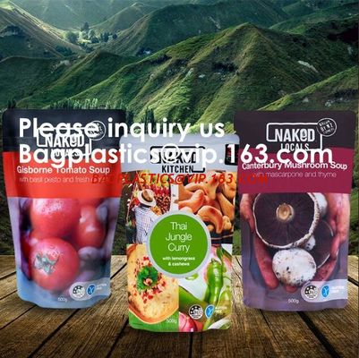 China Stand Up Zipper Oven Microwave Cooking Bags /Retort Pouch/Microwave Bag For Liquid Organic Soup Packaging Bagease factory