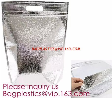 China Polyester Wholesale Insulated Ice Wine Collapsible Ice Cream Lined Dry Lunch Aluminum Thermal Cooler Bag, Bagease factory