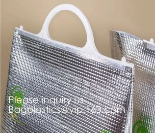 China Custom Frozen Food Insulation Foil Liner Aluminum Foil Bubble Thermal Insulation Bag,Imprint Portable Non-Woven Large In factory