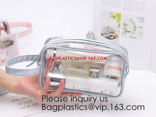 China Clear Transparent Plastic PVC Bags Travel Makeup Cosmetic Bag Toiletry Zip Pouch,Toiletry Makeup Bag Pouch With Zipper C factory