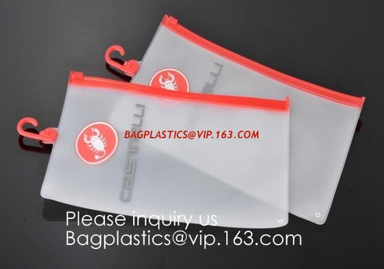 China Frosted Plastic EVA Garment Packing Bag Suit Clothes Bags With zipper slider,Luxury design EVA cosmetic packaging bag wi factory