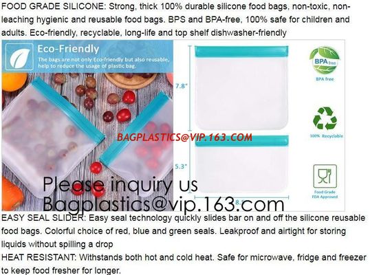 China Recyclable Custom Size Sandwich And Snack Peva Zip Lock Stand Bags,Biodegradable PEVA Plastic Sandwich Snack k Sto factory