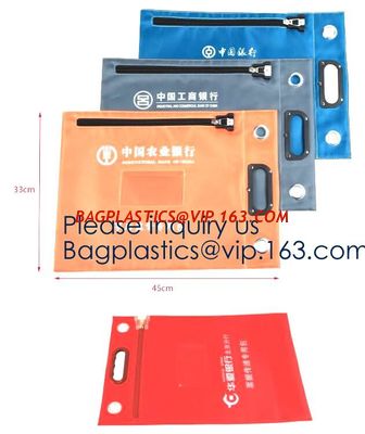 China Locking Security Money Bag Cash Bank Deposit Bag with Two Keys Bank Security Deposit Bags Cash Bag With Locking bagease factory