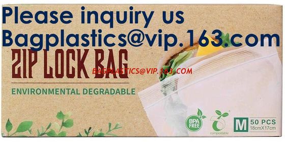 China 100% Compostable k Freezer Bags Resealable Sandwich Bag, 20 Count,k Freezer Bag for School, ASTM D6400 pack factory