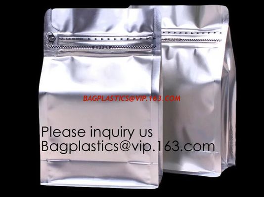 China Printed Custom Plastic Green Tea Bag, Flat Bottom Metalized Skinny Tea Packing Pouches Metalized Zipper Pouches Stand Up factory