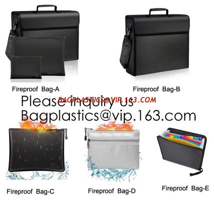 China Documents, Folders, Superior Fireproof Safe Protection,A4 Fireproof Document Holder Case Fire Resistant Money Purse Pack factory