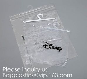 China Transparent PVC hanger hook plastic bags for clothes packing,Better Protect and store CD's, books, magazines, papers and factory