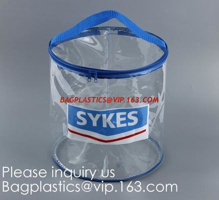 China Crystal Clear Cosmetic Bag TSA Air Travel Toiletry Bag Set with Zipper Vinyl PVC Make-up Pouch Handle Straps for Women M factory