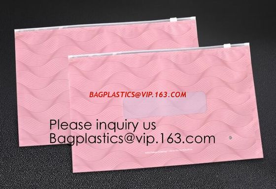 China Clear Color Waterproof PVC Plastic Soft Zipper Invoice pouches Bill Bag Pencil Pouch Pen Bag Closure,Travel Toiletry Mak factory