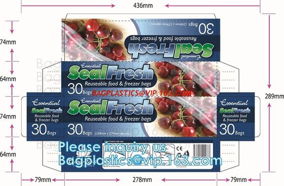 China Biodegradable Plastic Bag Transparent PE Slide Seal Freezer Bags, Gallon, Quart, American value, drug store, zipper seal factory