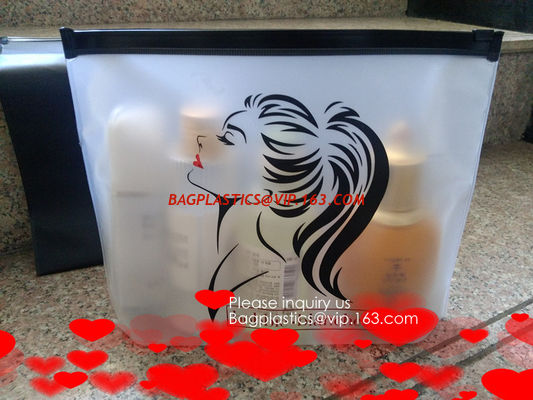 China Matte Frosted Slider Zipper Bag Packing Storage Pouches Resealable clothing / cosmetics / Travel suits / promotional pa factory