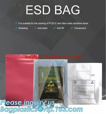 China Packing Electronic PCB Static sheilding ziplock Vacuum Plastic Pouch Esd Moisture Barrier Aluminum Bag factory
