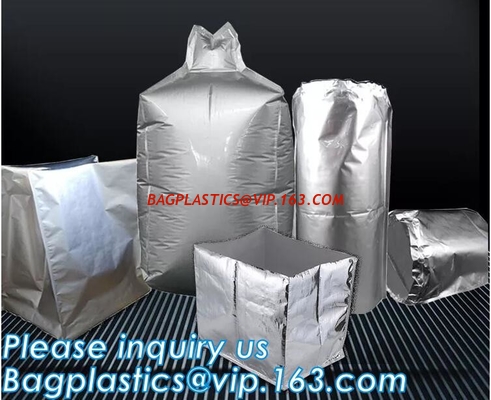 China Large Vacuum Aluminum Foil Cubic Packing Machine Bag Big Three Dimension Jumbo Bags 1000kg 1.5 Ton factory