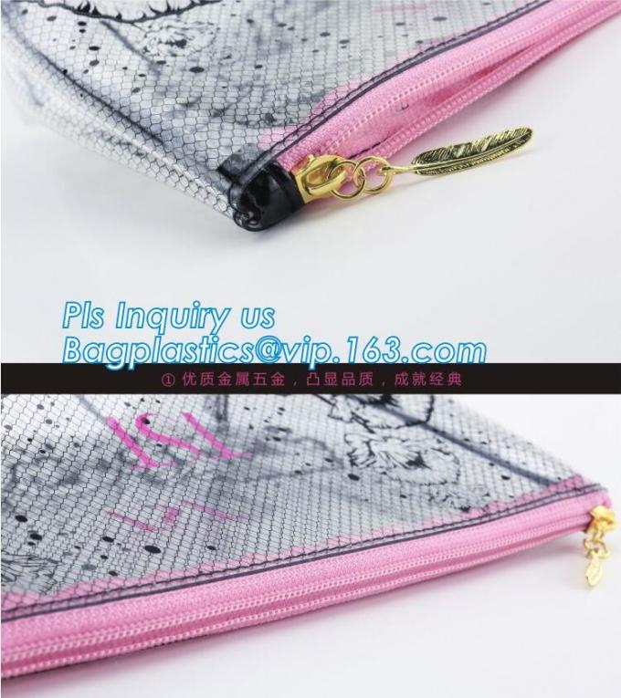 cosmetic zipper bag clothes bags, Slider zipper stand up bag, Plastic