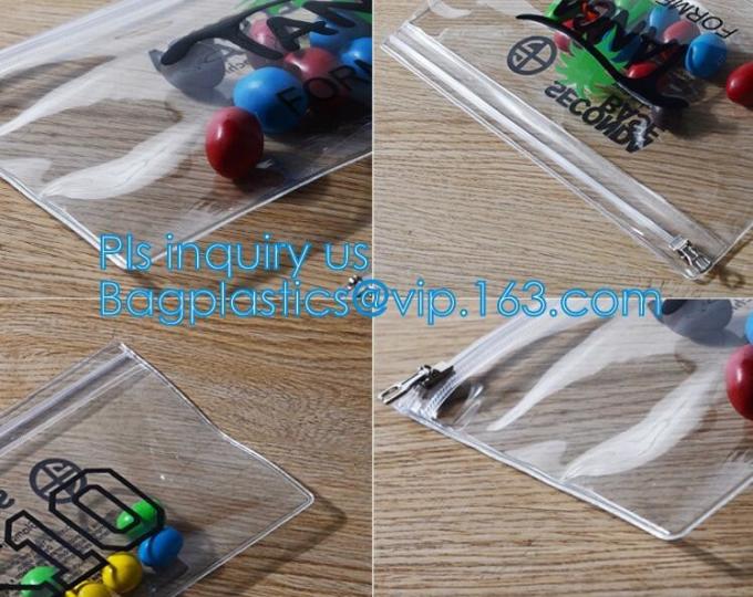 Pencil Zipper Packing Bag Clear PVC Pencil Packing Bag Slider, PVC