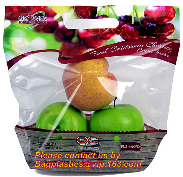printed zip lock plastic cherry bags fruit bag, Fruit cherry/grape bag