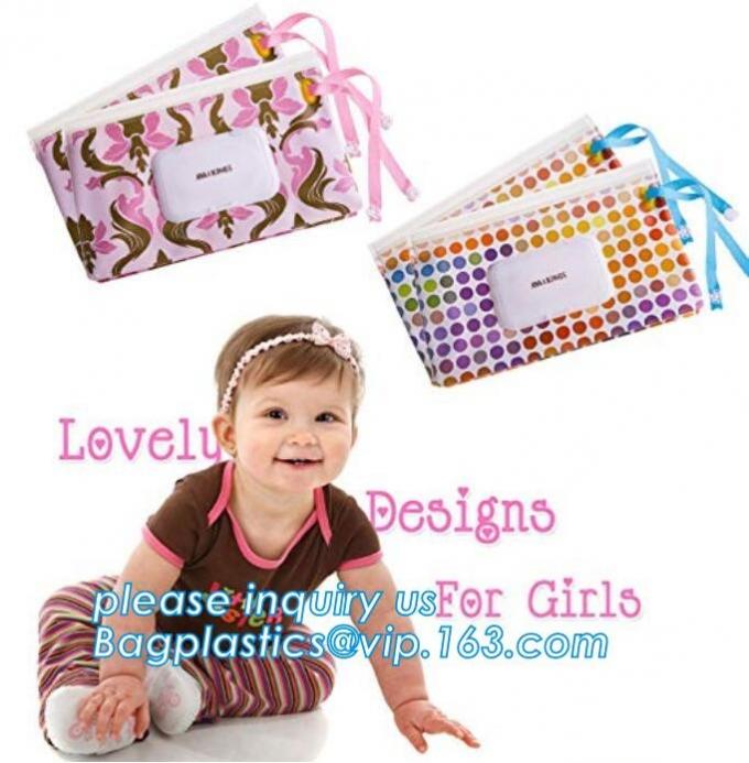 Reusable and portable wet wipe pouch bag, Recyclable Eva baby tissue