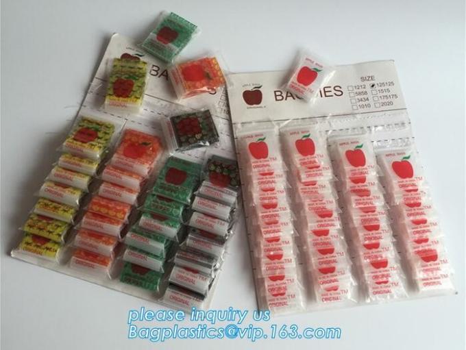 reusable custom apple k bags, Mini apple plastic baggies, Recycled