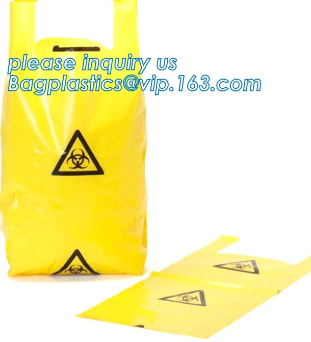 Yellow Bags Danger Biological Hazard,Biological Hazard Clipseal Bag
