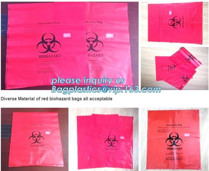 Yellow Bags Danger Biological Hazard,Biological Hazard Clipseal Bag