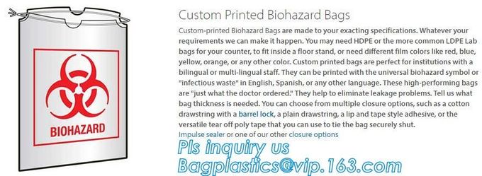 Bio-Medical Hazardous waste,Bio-hazard Specimen Bag 6″ X 9″ Printed English Medical Mart,Biological Waste Management and