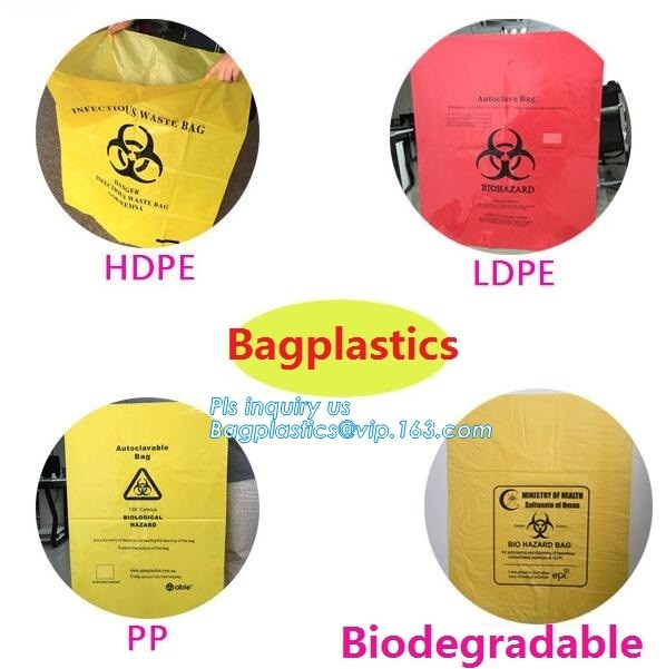 Yellow Bags Danger Biological Hazard,Biological Hazard Clipseal Bag